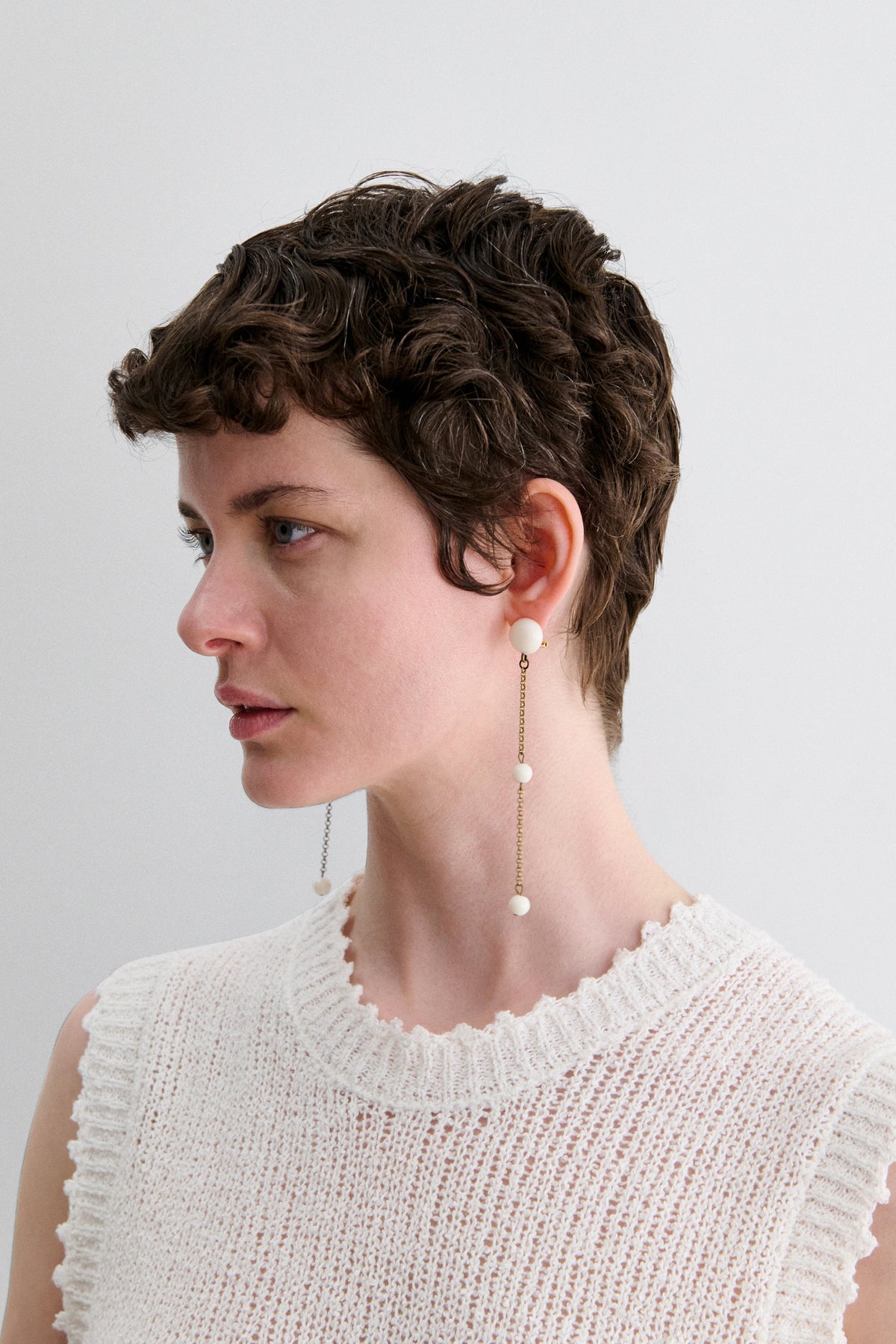 Morse Earring Matte Black