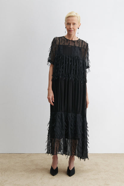 Patch Dress Black