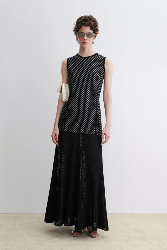 Kimbell Dress Diagonal Stripe