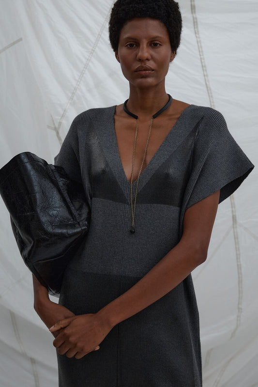 Harpam Dress Charcoal-Black