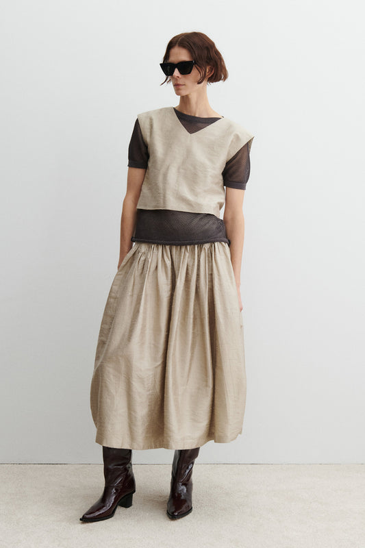 Dahlia Top Charcoal
