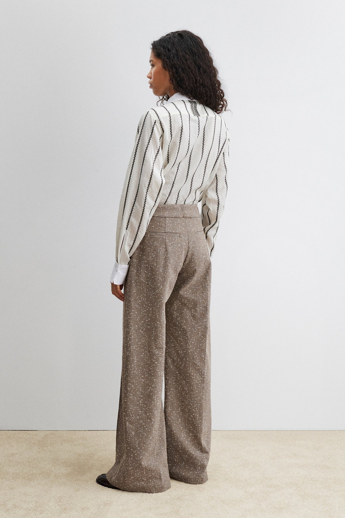 Alber Pant Brown Herringbone