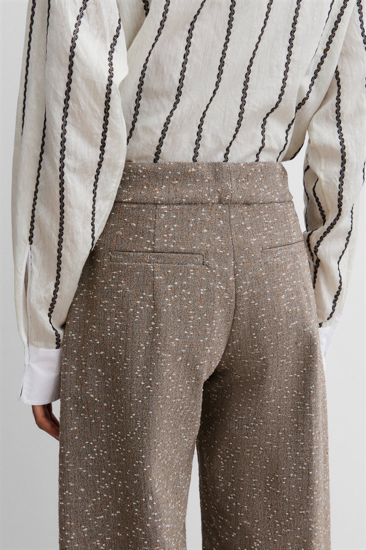 Alber Pant Brown Herringbone