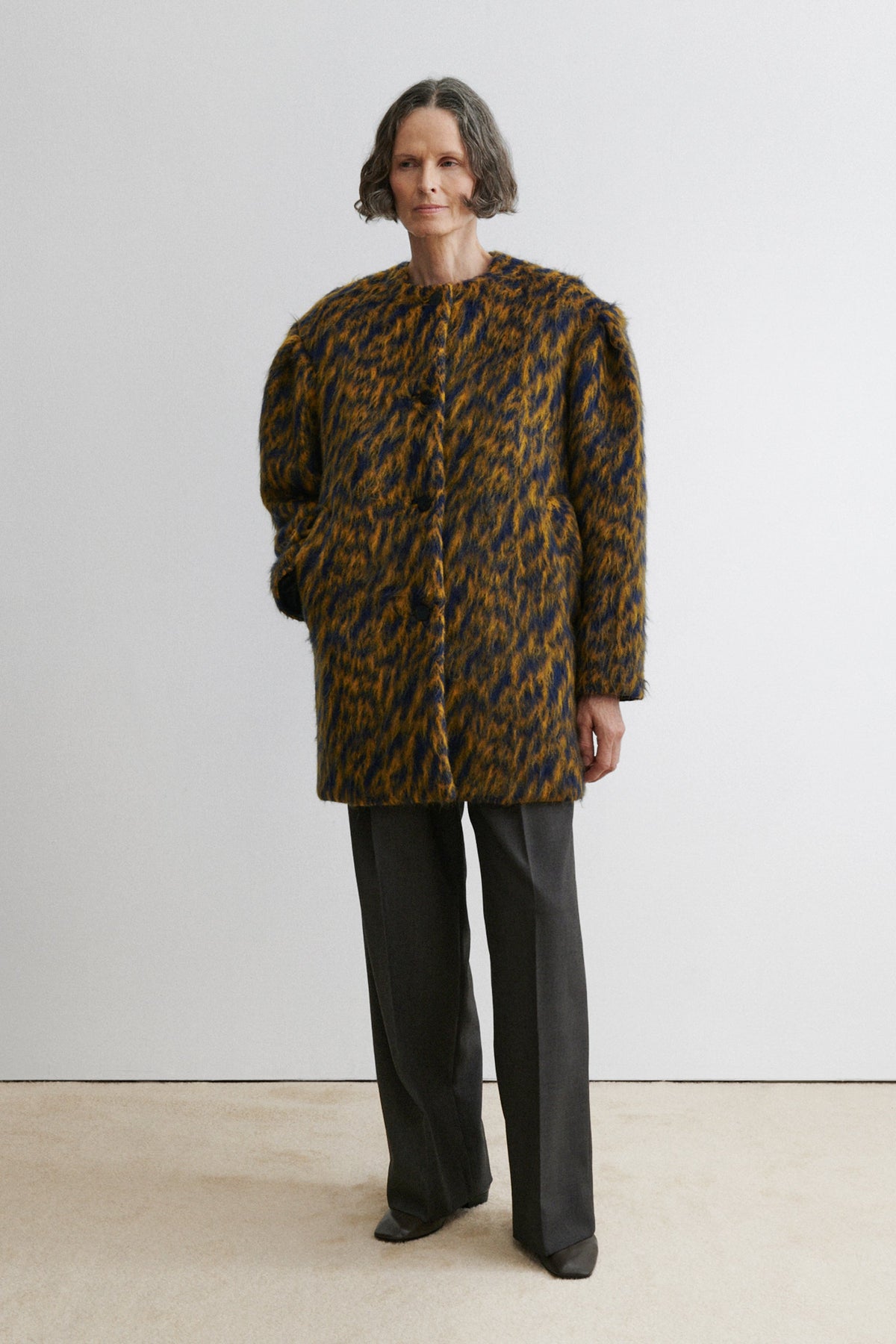 Cosum Coat Blue Ochre