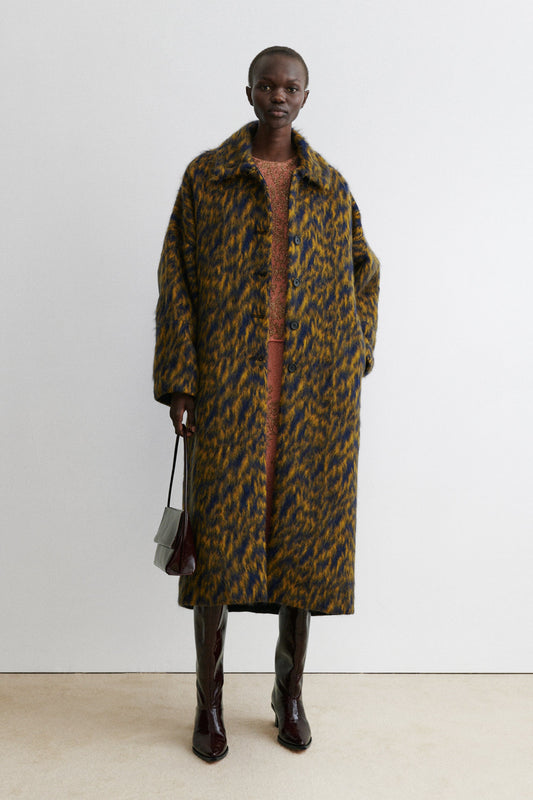 Loyle Coat Blue Ochre