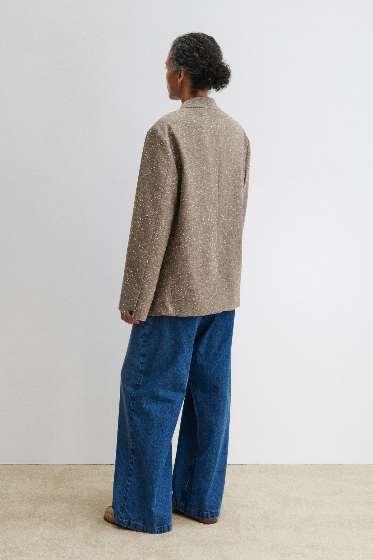 Baseball Blazer Brown Herringbone