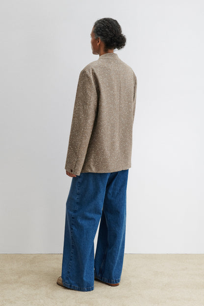 Baseball Blazer Brown Herringbone