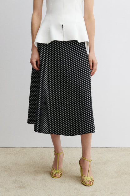 Addys Skirt Diagonal Stripe