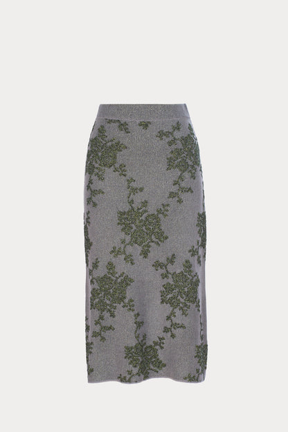Broccada Skirt Dove-Green