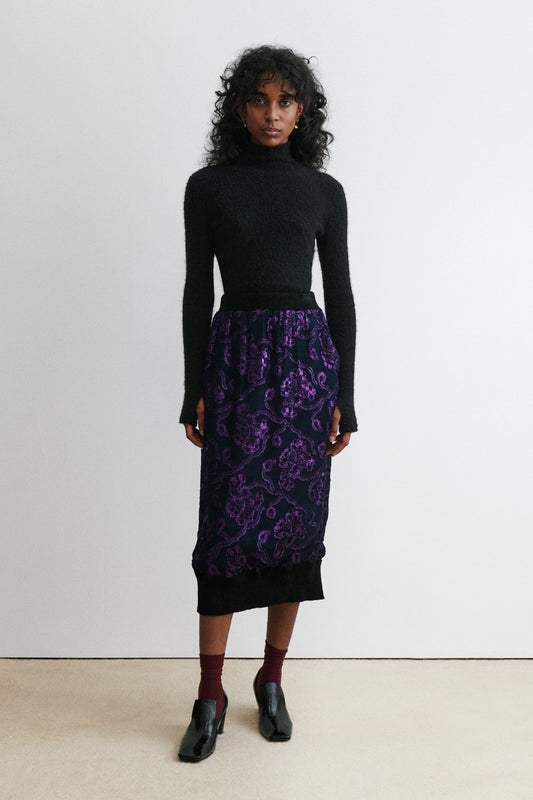 Vine Skirt Midnight Purple
