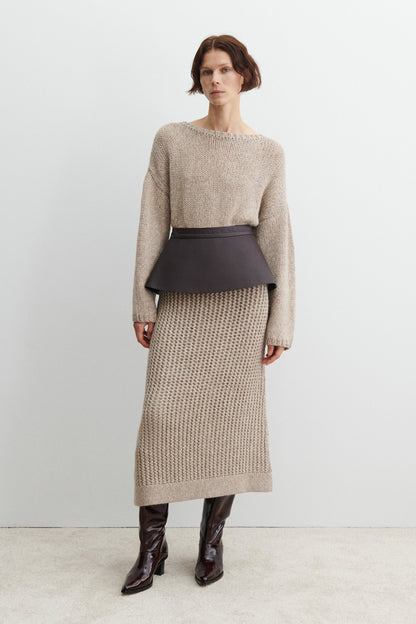 Vlanke Skirt Oatmeal