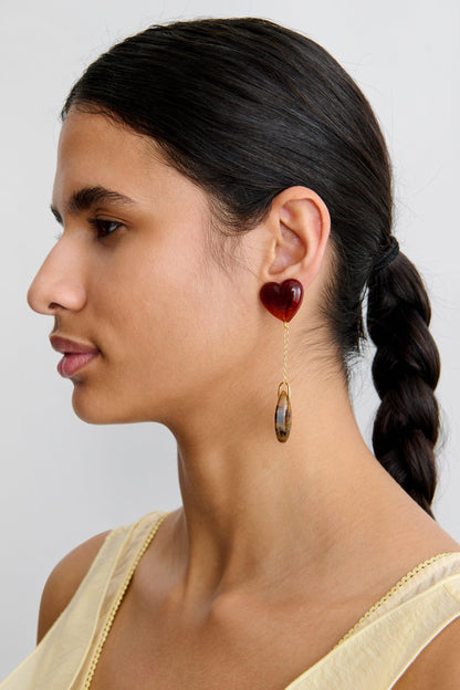 Dottie Earring Dark Tortoise Multi