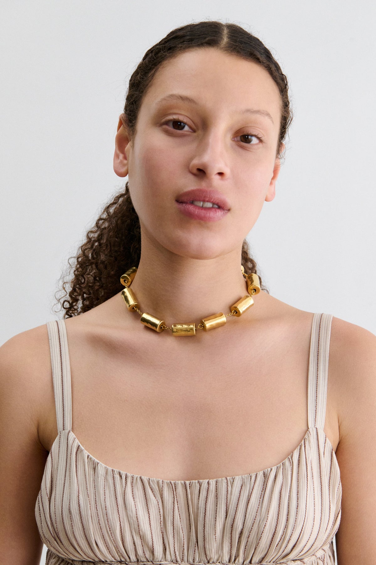Bambu Necklace Vintage Gold