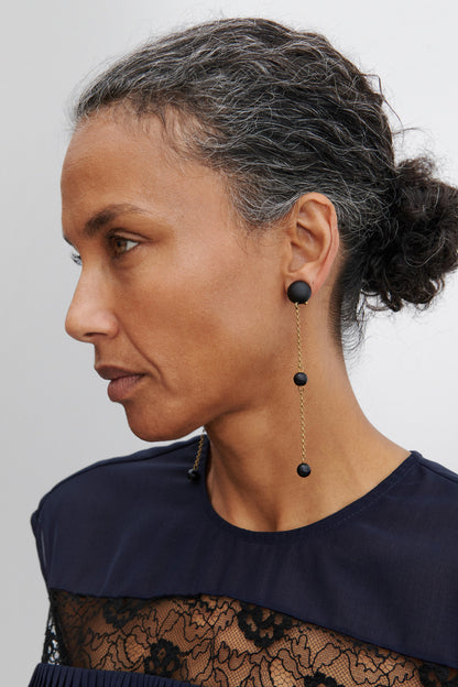 Morse Earring Matte Black