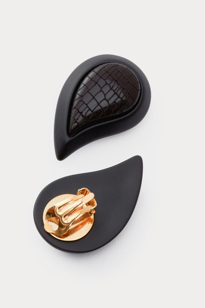 Paisley Earring Black Snake