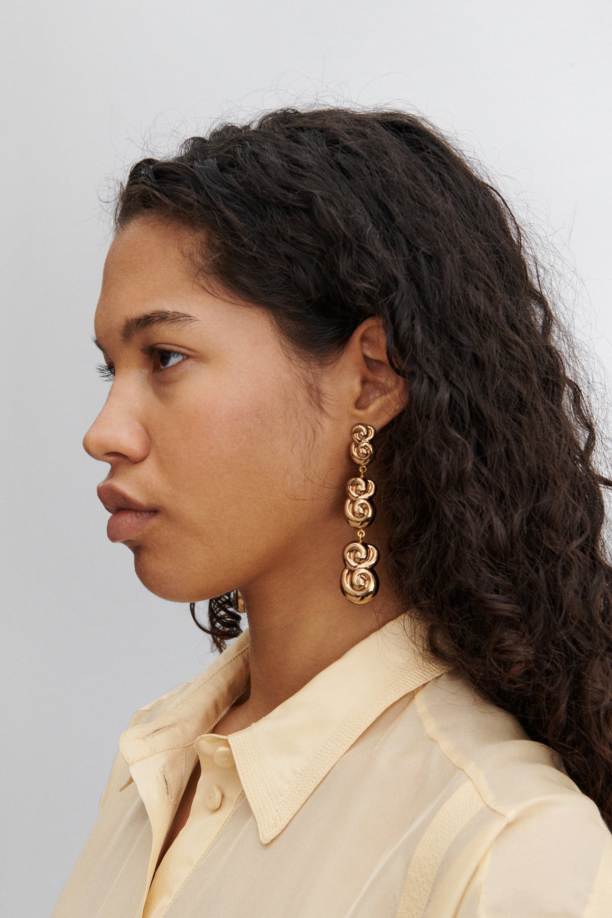 Croissant Earring Old Gold