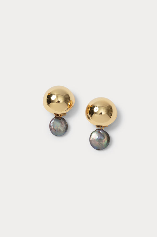 Chute Earring Gold-Peacock Pearl