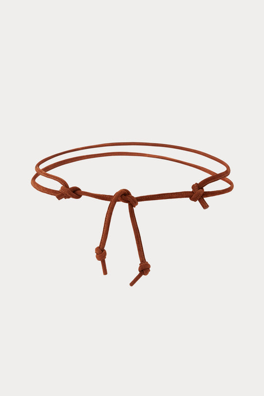 Skinny Tubular Tie Belt Whisky