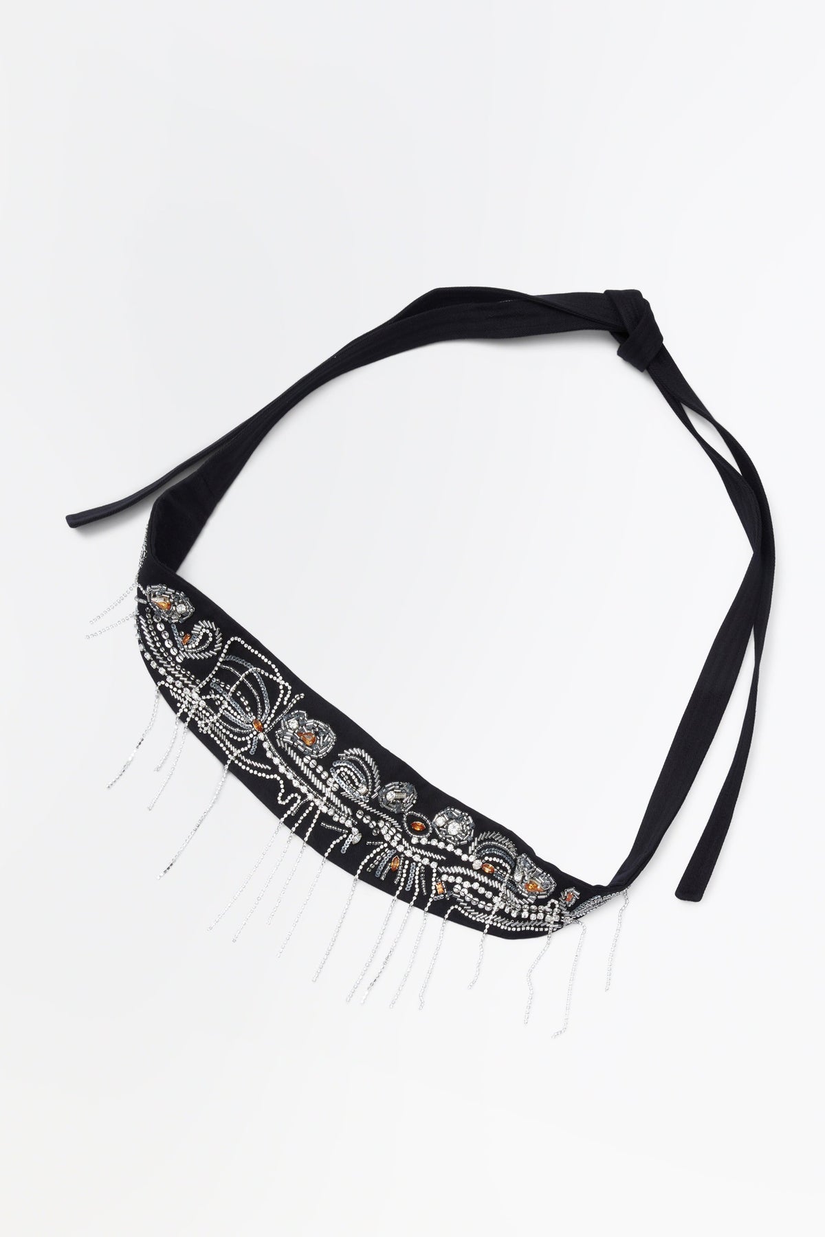 Embroidered Toga Belt Black