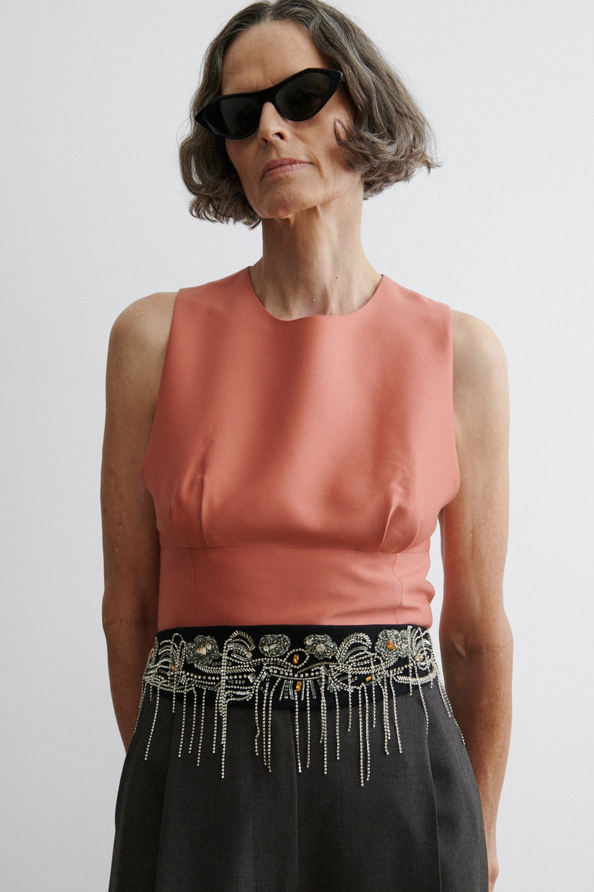Embroidered Toga Belt Black