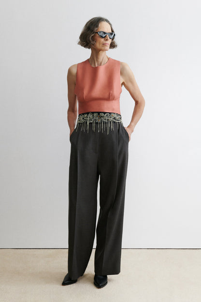 Embroidered Toga Belt Black