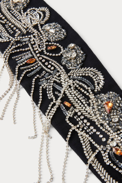 Embroidered Toga Belt Black
