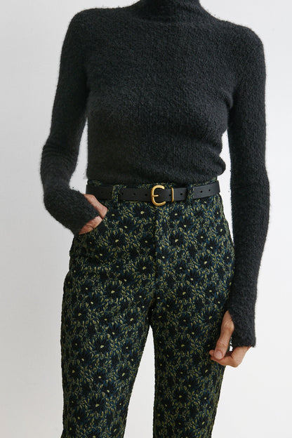 Thin Estate Belt Black\/Gold