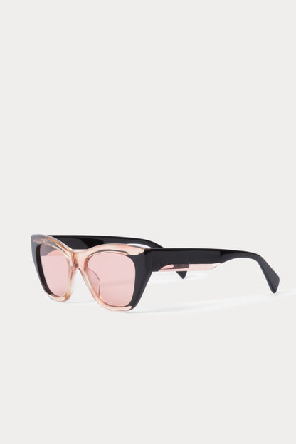 Ayres Sunglasses Black\/Clear Pink