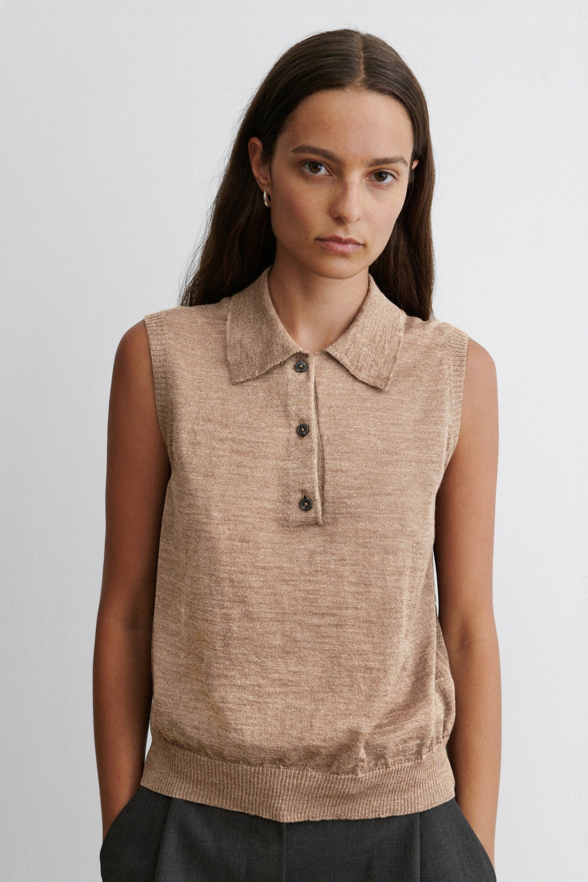 Pola Vest Brown