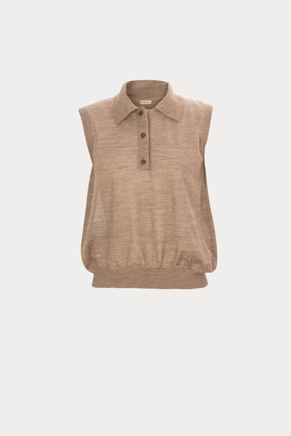 Pola Vest Brown