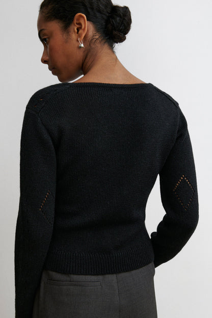 Etla Cardigan Black