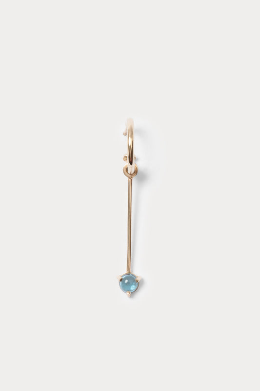 Quarry Serr Hoop Earring Single Gold\/Topaz