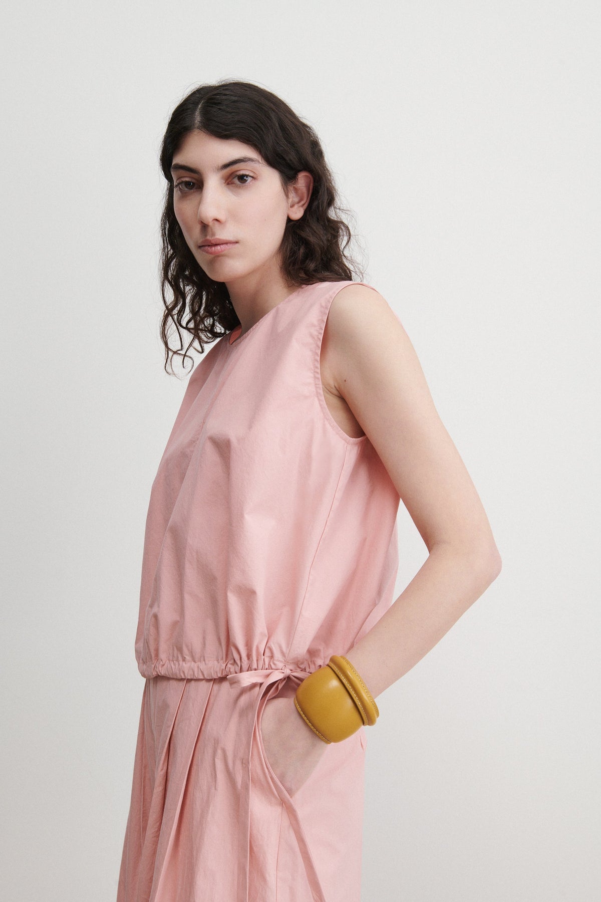 Leather Mota Bracelet Mustard
